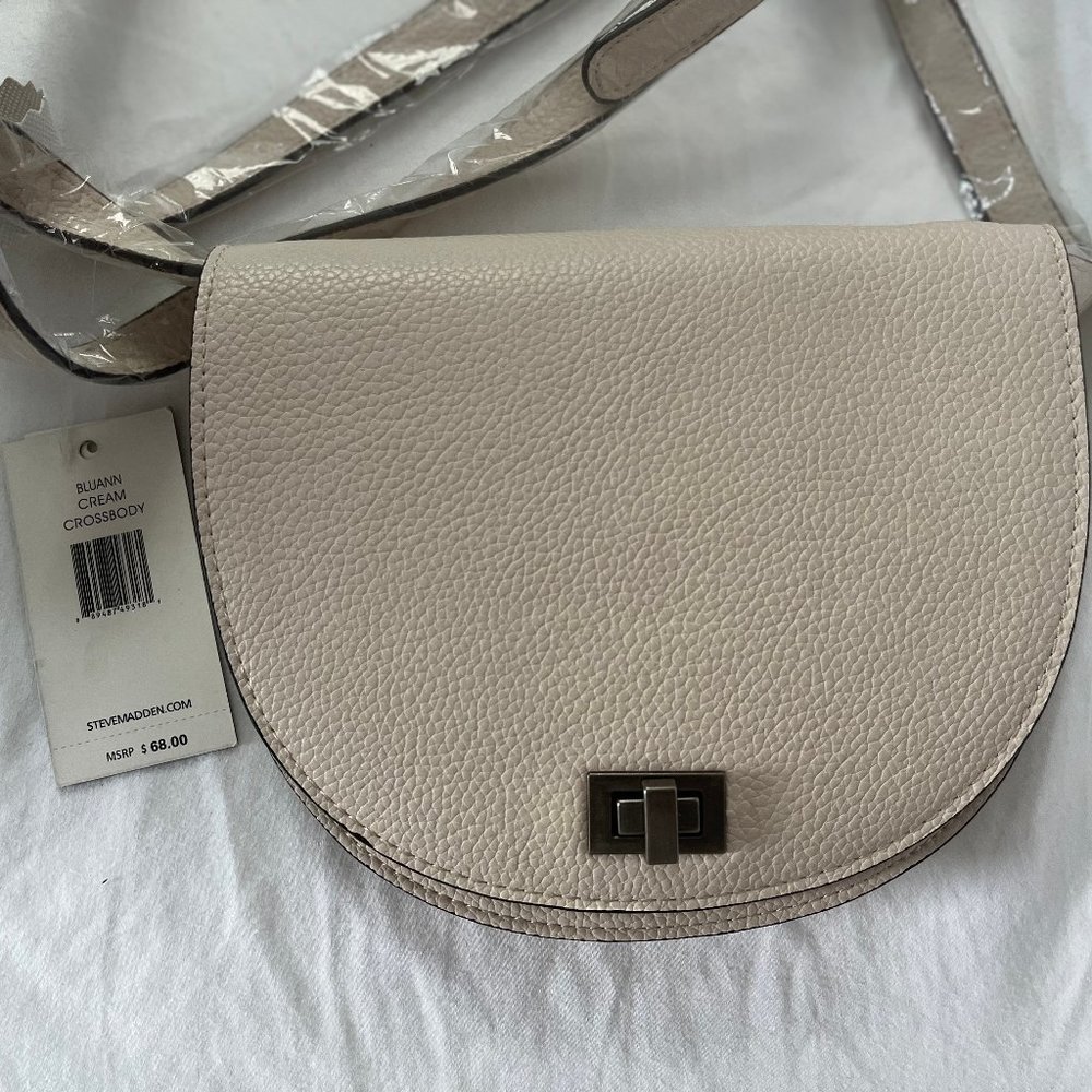 NWT NEW Cream Crossbody Purse Steve Madden